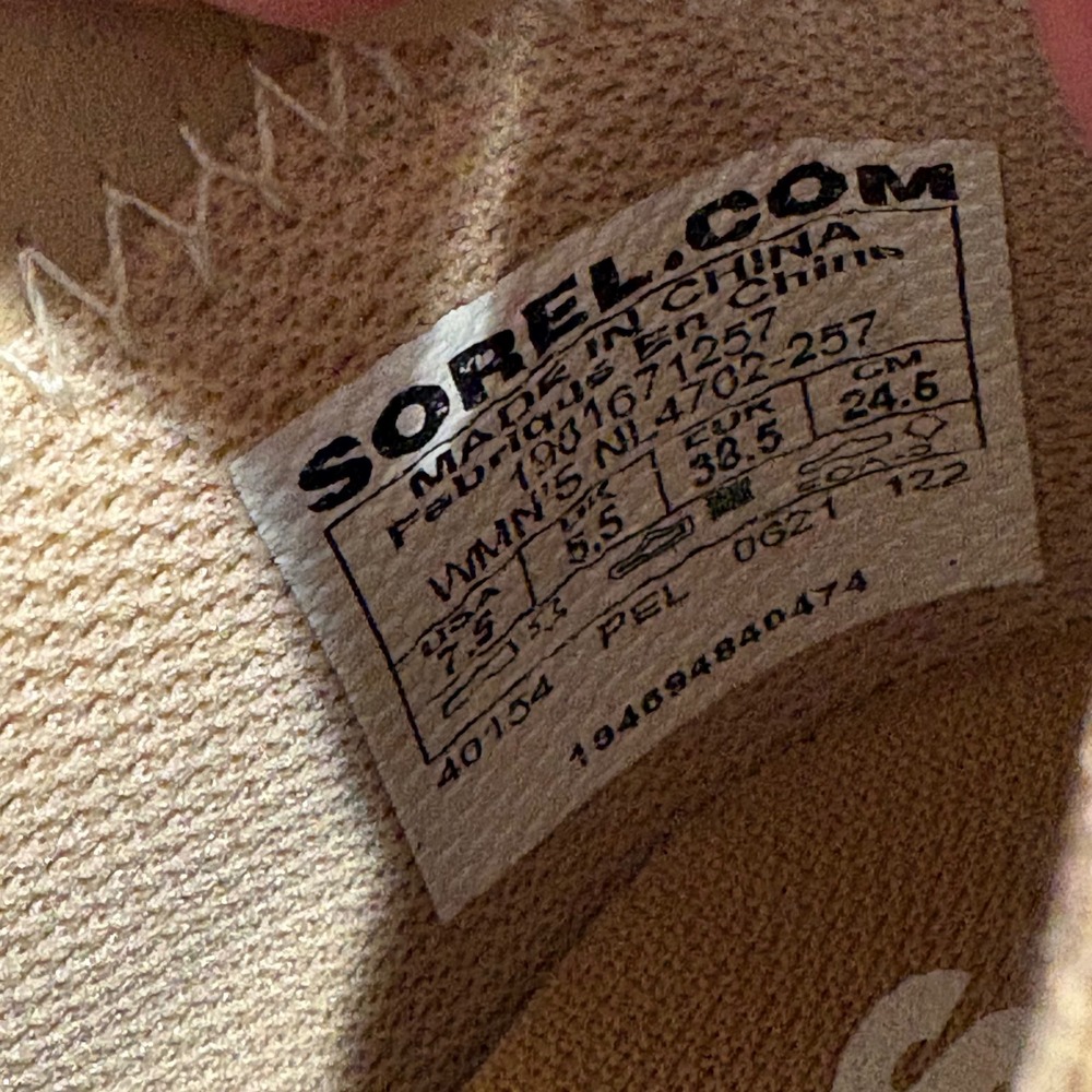 NWT Sorel Out N About III Wedge Bootie Women Tan 7.5 Waterproof Suede Chelsea - Picture 7 of 11